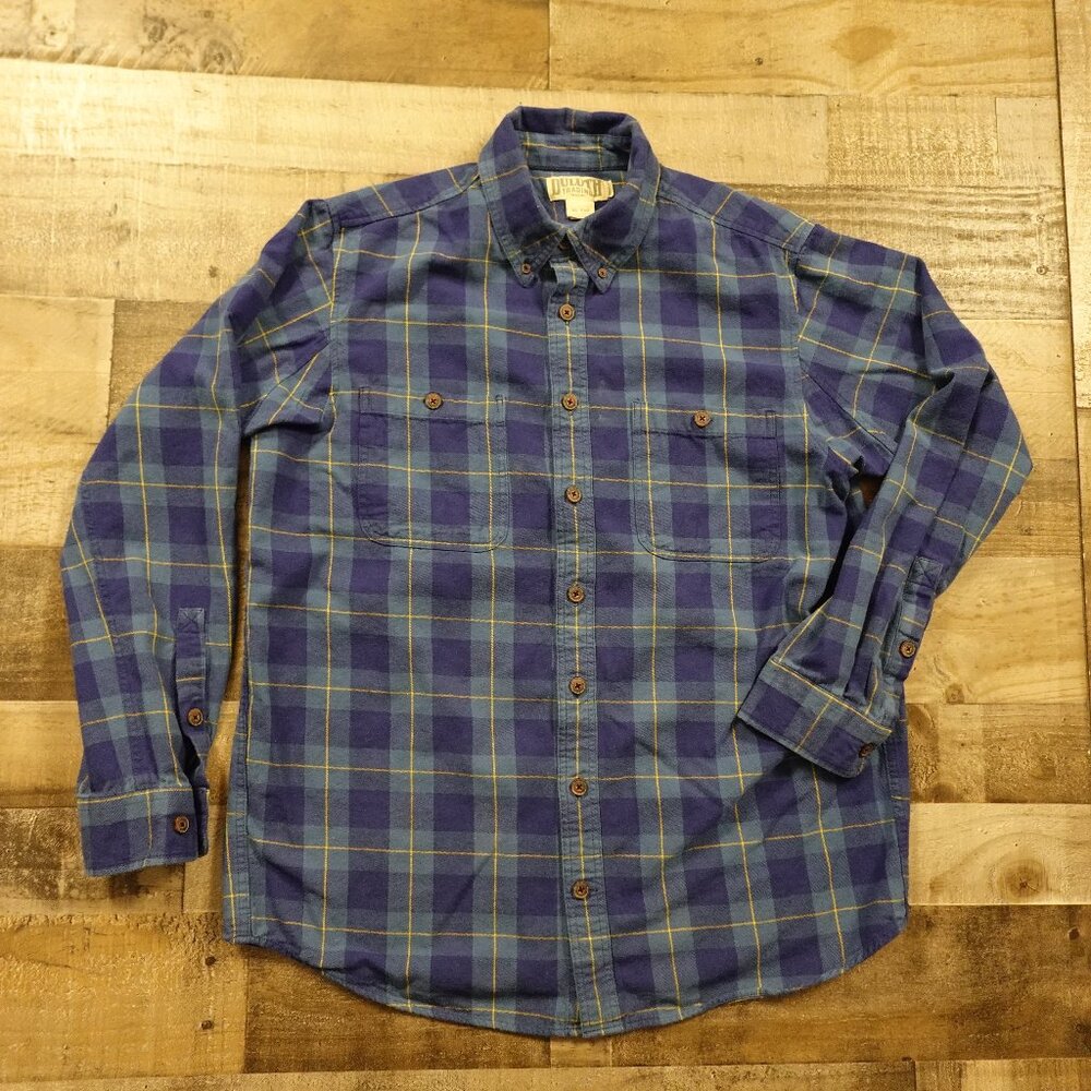 Duluth Trading Free Swingin’ Flannel Slim Fit Shirt Men’s XL Tall Blue Plaid